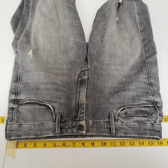 Mother Womens High Waisted Looker Jeans Size 29 Gray Distressed Ankle Nick Fray - Picture 9 of 13